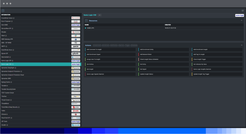 Cloud SOAR (Security Orchestration, Automation, and Response) 7 dashboard OpenIntegration 2